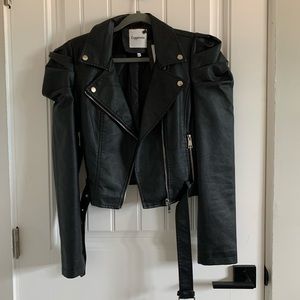 Puff Faux Leather Moto Jacket from Nastygal